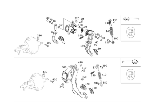 Pedal Assembly with Bearing for 1996 Mercedes-Benz E320 #0
