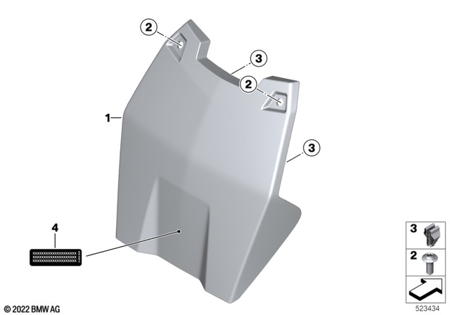 46638394618 - : Battery Cover - Rohteil/Blank for BMW-Motorrad Image
