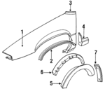 12390954 - Body: Fender for Pontiac: Grand Prix Image