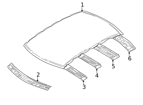 Roof & Components for 2003 Hyundai Elantra #1