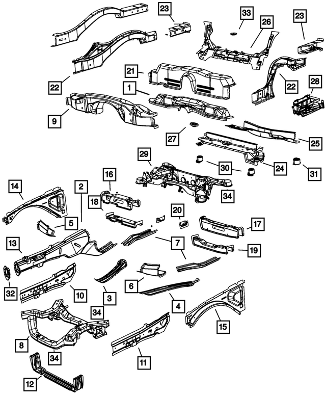 4895391AD - Frame, Bumper and Fascia: Crossmember Isolator, Left for Mopar Image