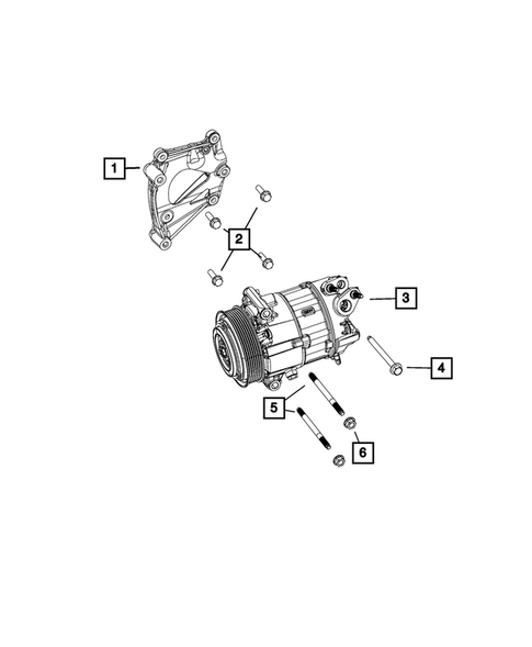 Air Conditioner Compressor and Mounting for 2023 Chrysler Pacifica #1