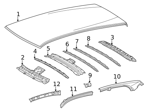 Roof & Components for 2016 Lexus CT200h #1