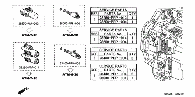 AT Solenoid Valve Set (L4) for 2006 Honda Accord #0
