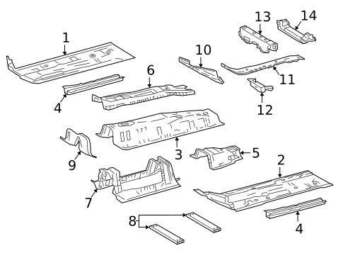 Floor & Rails for 2016 Toyota Prius #0