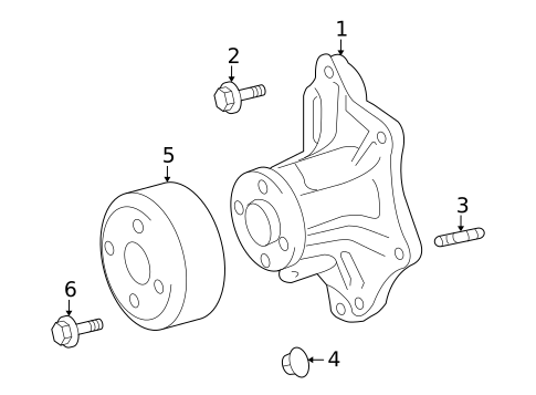 Water Pump for 2009 Pontiac Vibe #0