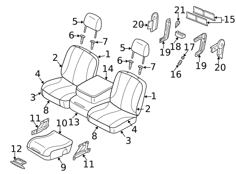 Front Seat Components for 2004 Dodge Ram 2500 #10