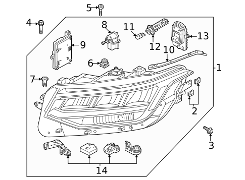 Headlamp Components for 2024 Volkswagen Tiguan #0