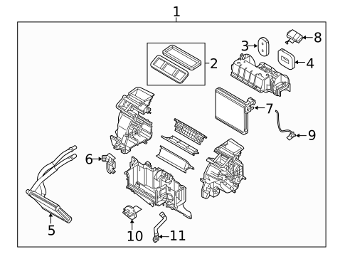 Evaporator & Heater Components for 2019 Toyota Yaris #1