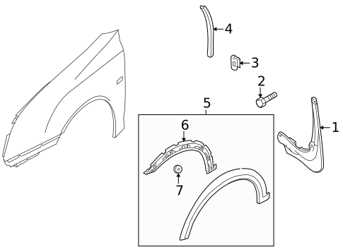 Exterior Trim - Fender for 2010 Saab 9-3X #0