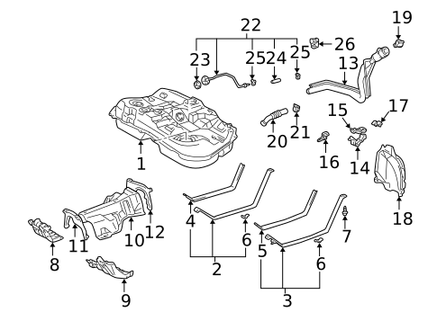 Fuel System Components for 2003 Lexus RX300 #1