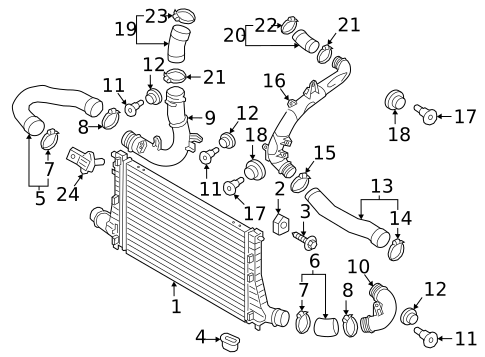Intercooler for 2024 Volkswagen Atlas #0