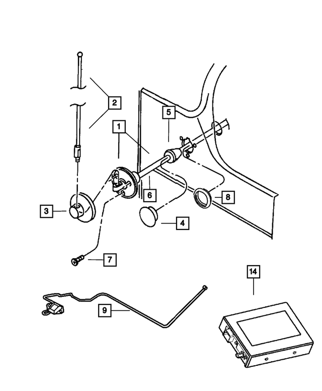 4373728 - Instrument Panel and Radios and Consoles: Plug, Antenna Hole for Mopar Image