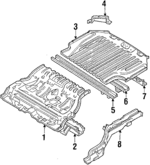 E8GY7411160A - Body: Center Floor Pan for Mercury: Tracer Image