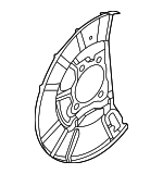 K13T33271 - Brakes: Splash Shield for Mazda: CX-70, CX-90 Image