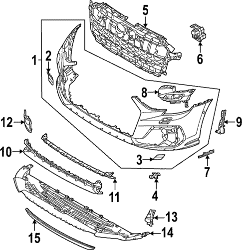 Bumper & Components - Front for 2024 Audi A8 Quattro #0
