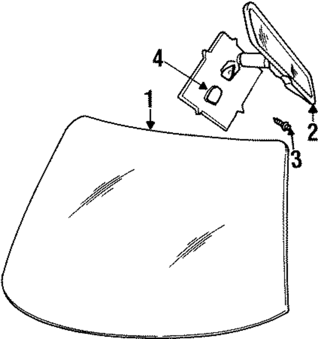 4886135AB - Body: Windshield for Mopar Image