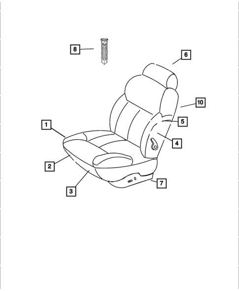 Front Seats and Attaching Parts for 2004 Dodge Intrepid #3
