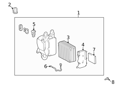 Condenser, Compressor & Lines for 1999 Lexus LX470 #2