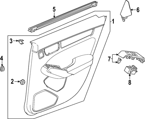Interior Trim - Rear Door for 2022 Honda Civic #0