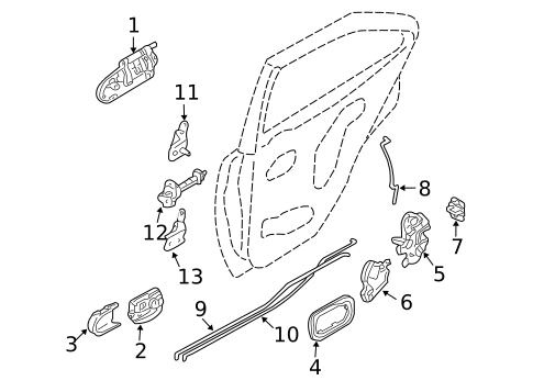 Rear Door for 2000 Nissan Sentra #1