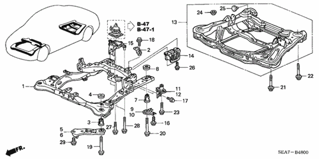 Front Beam - Rear Beam for 2005 Acura TSX #0
