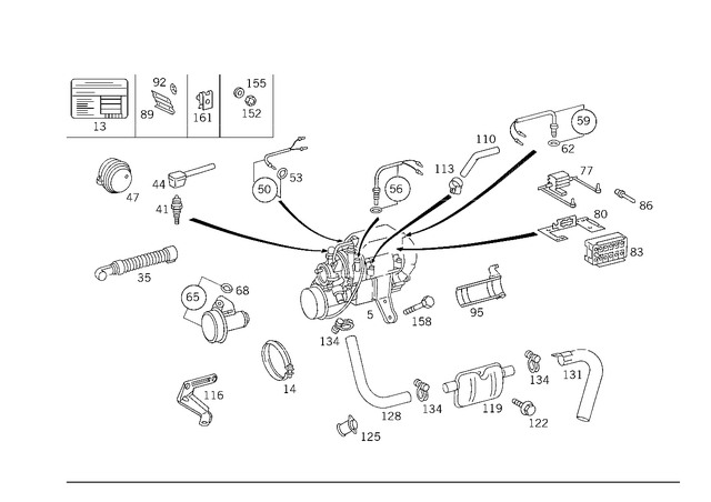 1244705875 - Special Equipment: Fuel Hose for Mercedes-Benz: 400E, 500E Image image
