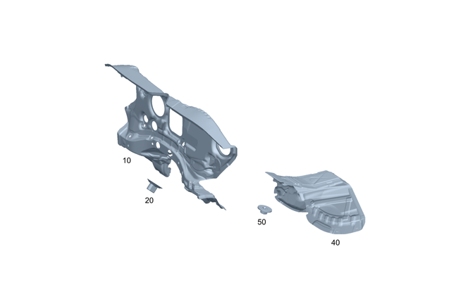 247682270064 - Instrument Panel/Center Console/Linings: Dampening, Transm. Tunnel for Mercedes-Benz Image image