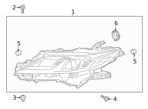 Headlamp Components for 2019 Toyota Camry #3