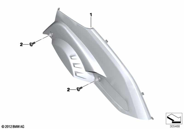 46637724882 - Frame and Mounting Parts: Cover, Bottom Right - Rohteil/blank for BMW-Motorrad Image