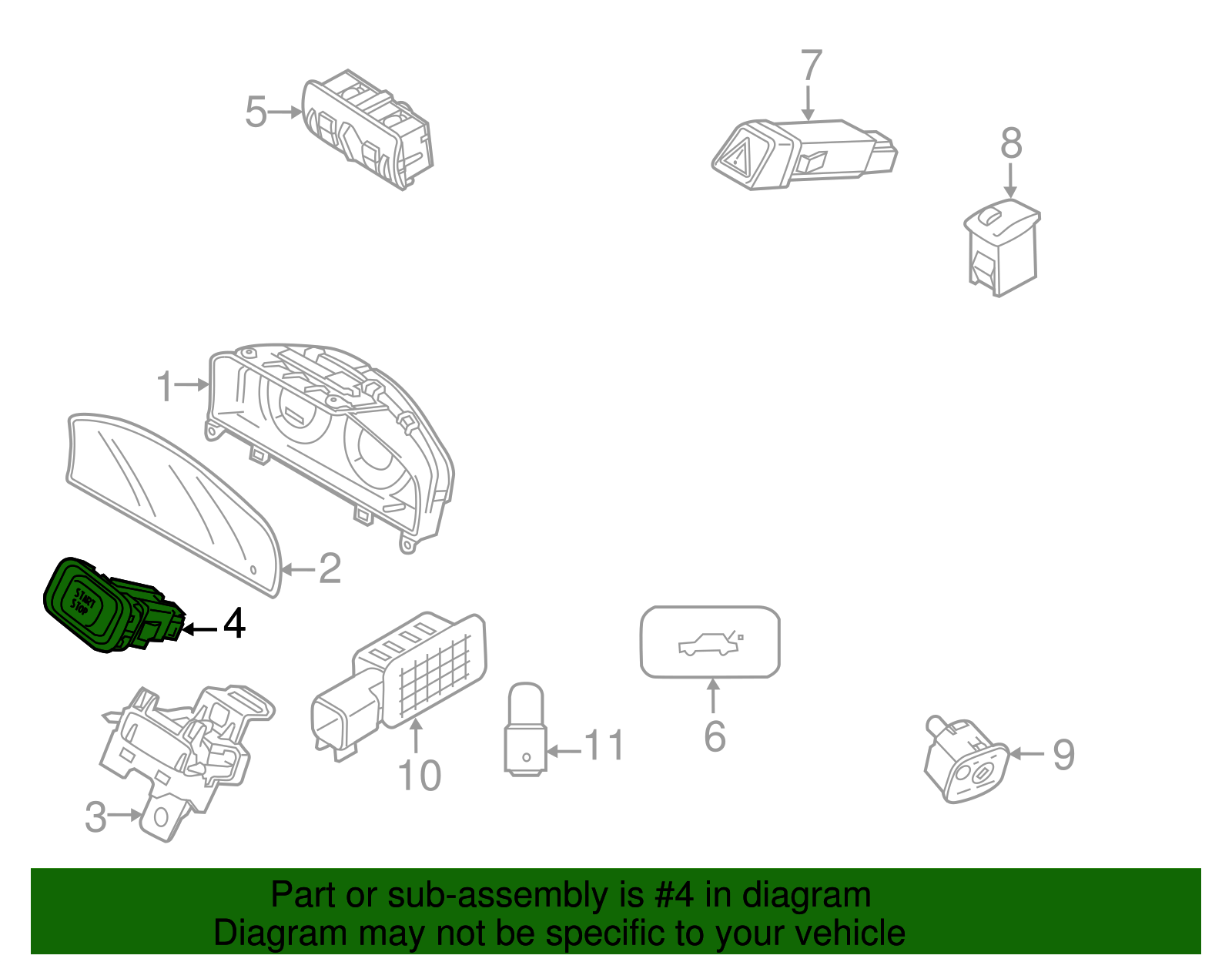2014-2021 Volvo Power Switch 31456645 | TascaParts.com