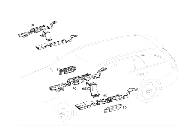 2578201500 - Electrical System: Cable Duct for Mercedes-Benz: AMG GT 43, AMG GT 53, AMG GT 63, AMG GT 63 S, AMG GT 63 S E Performance, CLS450, CLS53 AMG, E300, E350, E43 AMG, E53 AMG, E63 AMG S Image image