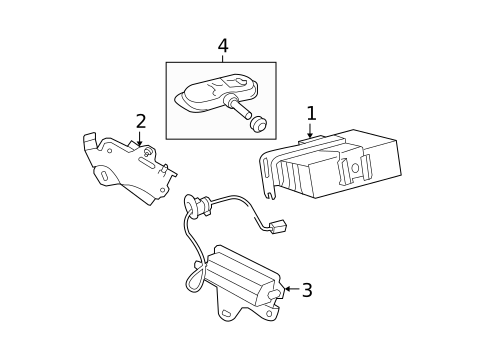 Tire Pressure Monitor Components for 2013 Lexus IS250 #0