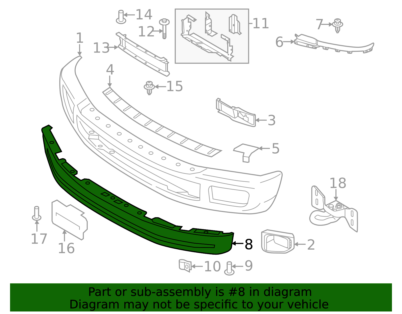 KARPAL Lower Deflector Valance Panel For 2020-2022 F250 F350 F450 Super Duty TREMOR – Black