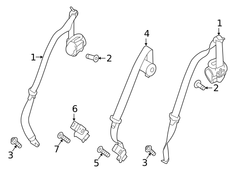 Seat Belt for 2020 Jaguar I-Pace #0