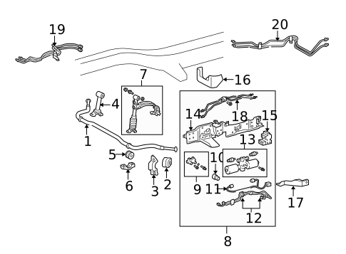 Stabilizer Bar & Components for 2006 Lexus GX470 #0