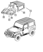 5KE97RXFAI - Body Sheet Metal Except Doors: Hardtop for Jeep: Wrangler Image