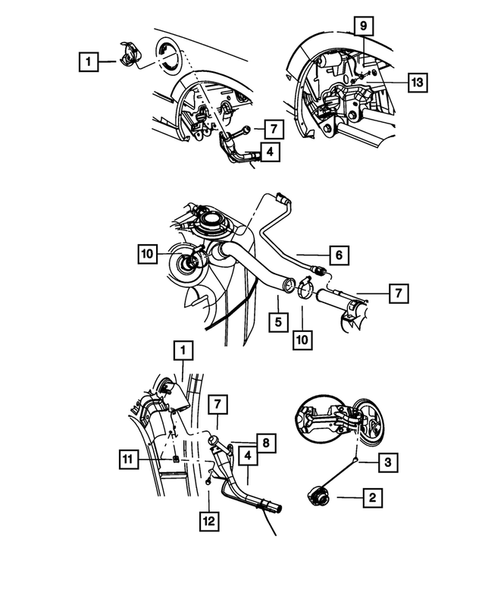 Fuel Tank Filler Tube for 2009 Dodge Ram 1500 #0
