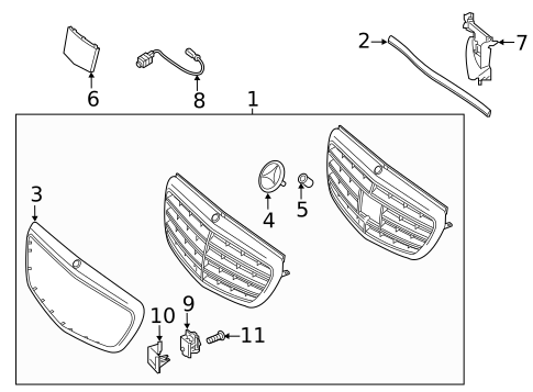 Grille & Components for 2020 Mercedes-Benz E450 #1