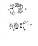55057334AA - : Air Conditioning Compressor for Mopar Image