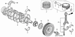 13020RAAA01 - Engine: PISTON SET B (STD) for Honda Image