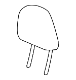 6810T0GV81ZB - Body: Headrest for Honda: CR-V Image