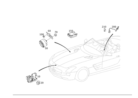Antitheft Alarm System for 2011 Mercedes-Benz SLS AMG #0