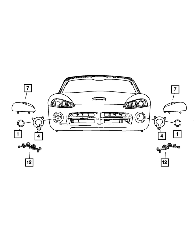 4865484AE - Electrical: Headlamp, Right for Dodge: Viper Image