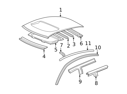 Roof & Components for 2001 Toyota Avalon #1