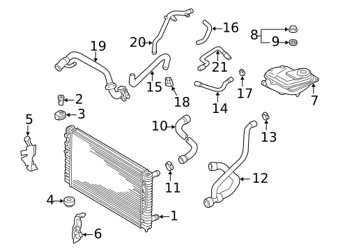 Radiator & Components for 2004 Volkswagen Passat #0