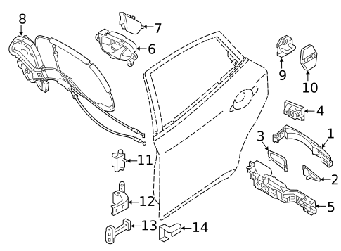 Lock & Hardware for 2014 INFINITI Q70 #1