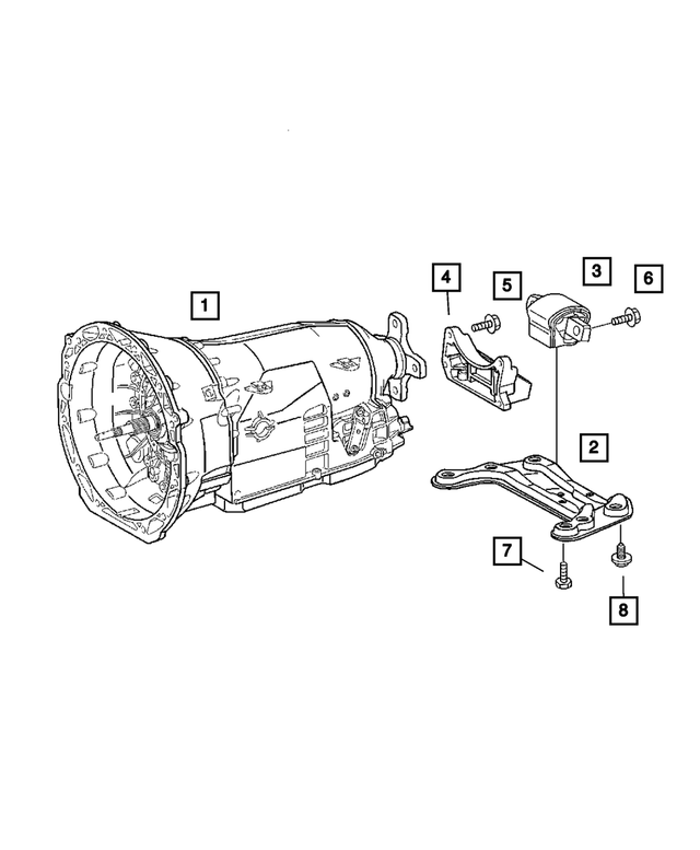 68071142AA - Engine Mounting: Transmission Support for Mopar Image