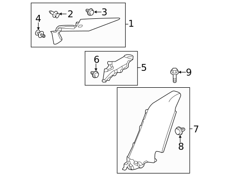 Interior Trim - Quarter Panels for 2022 Honda Insight #0
