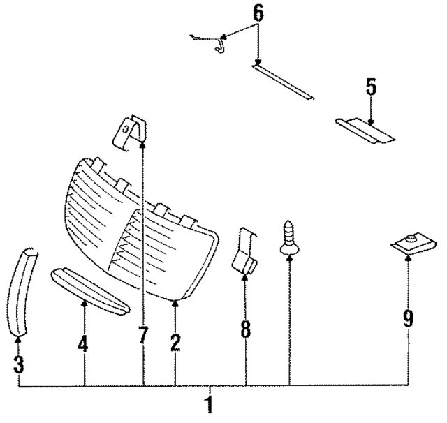 1408800683 - Body: Grille Assembly for Mercedes-Benz Image